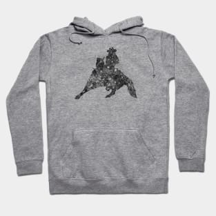 Barrel racing rider black and white Hoodie